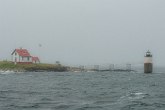 Ram Island Lighthouse in Powerful Storm in Maine